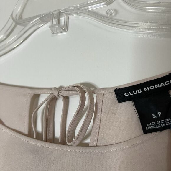 Club Monaco pink black wool laine knit long sleeve dress size small - Picture 2 of 7